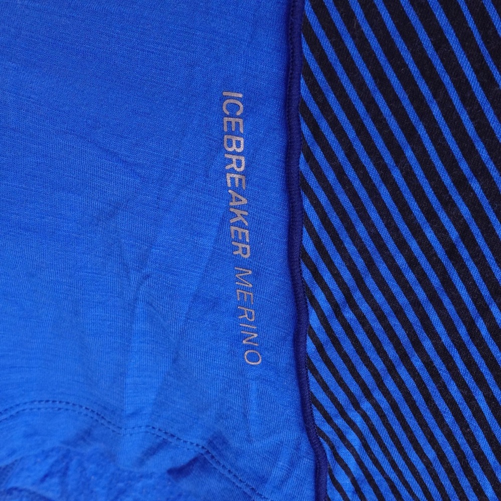 Icebreaker GT 200Merino‎ Wool Mens Large Blue 1/4 Zip Long Sleeve Base Layer Top - Picture 5 of 8